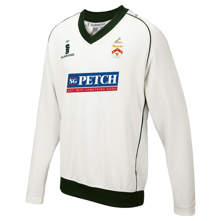 Darliington CC - Curve Long Sleeve Sweater Green Trim - Men's Fit